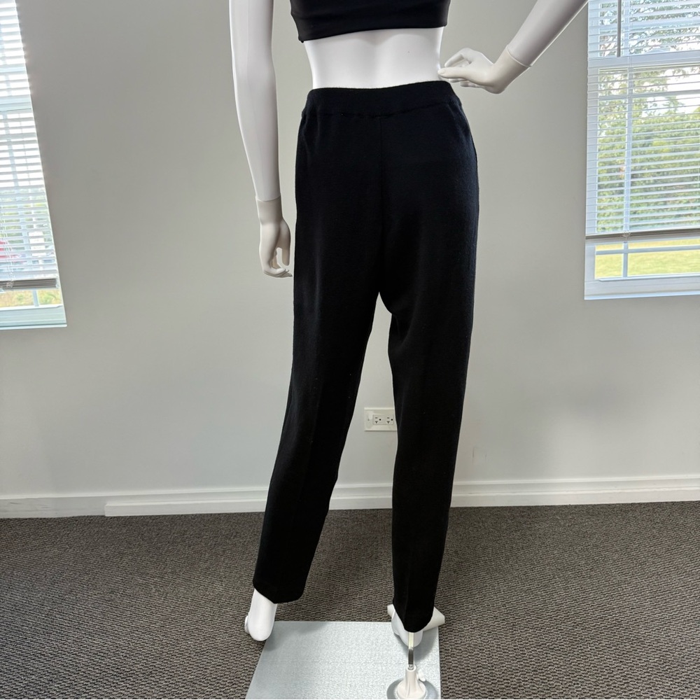 Peter Nygard Black Knit Merino Wool Trousers - Picture 8 of 10